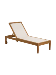 Design Outdoor Sonnenliege „Caterino“ Natural / Light Beige Kave Home