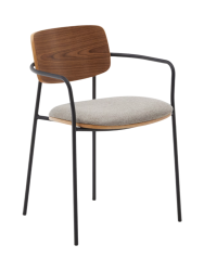 Stapelbarer Design Stuhl „Maurice“ mit Armlehnen Kave Home