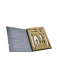 10-teiliges Gourmet-Kit „Seafood“ aus Edelstahl – Silber Silber, Natur Andrea House