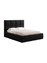 Design Polsterbett „Livigno“ mit Ablagefach, Samt Schwarz chosen by Bloomingloft