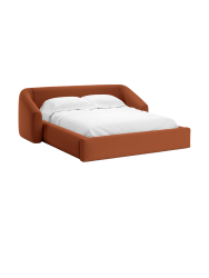 Design Polsterbett „Campi“ mit Ablagefach, Strukturstoff Brick chosen by Bloomingloft