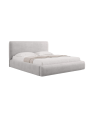 Design Polsterbett „Colonel“, Chenille Hellgrau chosen by Bloomingloft
