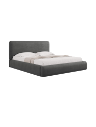 Design Polsterbett „Colonel“, Chenille Dunkelgrau chosen by Bloomingloft
