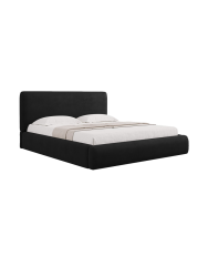 Design Polsterbett „Colonel“, Chenille Schwarz chosen by Bloomingloft