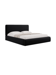 Design Polsterbett „Colonel“, Samt Schwarz chosen by Bloomingloft