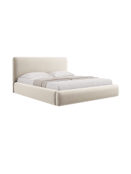 Design Polsterbett „Colonel“, Samt Light Beige chosen by Bloomingloft