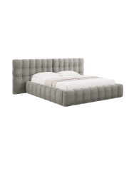 Design Polsterbett „Bali XL“ mit Ablagefach, Samt Hellgrau chosen by Bloomingloft