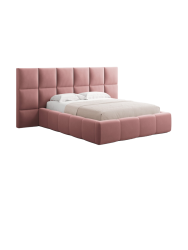 Design Polsterbett „Livigno XL“ mit Ablagefach, Samt Rosa chosen by Bloomingloft