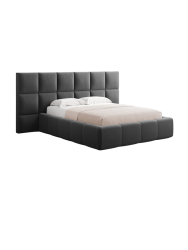 Design Polsterbett „Livigno XL“ mit Ablagefach, Samt Grau chosen by Bloomingloft