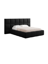 Design Polsterbett „Livigno XL“ mit Ablagefach, Samt Schwarz chosen by Bloomingloft