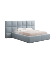Design Polsterbett „Livigno XL“ mit Ablagefach, Strukturstoff Hellblau chosen by Bloomingloft