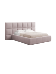 Design Polsterbett „Livigno XL“ mit Ablagefach, Strukturstoff Rosa chosen by Bloomingloft