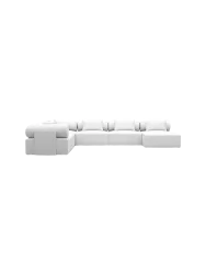 7-Sitzer Design Echtleder Panorama-Sofa „Cipriani XXL“ Echtleder White BLOOMINGLOFT Collection