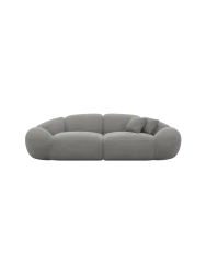 2-Sitzer Design Sofa „Cosmo“ mit Strukturstoff-Bezug Strukturstoff Grau BLOOMINGLOFT Collection