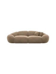 2-Sitzer Design Sofa „Cosmo“ mit Samtbezug Samtbezug Braun BLOOMINGLOFT Collection