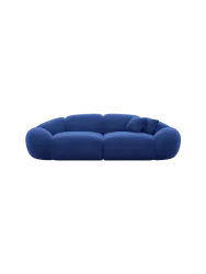 2-Sitzer Design Sofa „Cosmo“ mit Samtbezug Samtbezug Königsblau BLOOMINGLOFT Collection