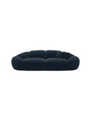 3-Sitzer Design Sofa „Cosmo“, Cordsamt Cordsamt Dunkelblau BLOOMINGLOFT Collection