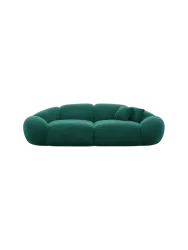 3-Sitzer Design Sofa „Cosmo“ mit Samtbezug Samtbezug Grün BLOOMINGLOFT Collection