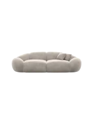 3-Sitzer Design Sofa „Cosmo“ mit Samtbezug Samtbezug Sand BLOOMINGLOFT Collection