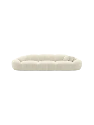 4-Sitzer Design Sofa „Cosmo“, Cordsamt Cordsamt Beige hell BLOOMINGLOFT Collection