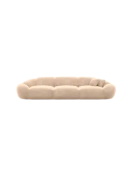 4-Sitzer Design Sofa „Cosmo“ mit Samtbezug Samtbezug Beige BLOOMINGLOFT Collection