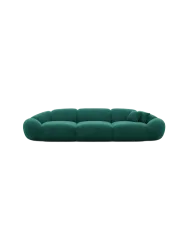4-Sitzer Design Sofa „Cosmo“ mit Samtbezug Samtbezug Grün BLOOMINGLOFT Collection