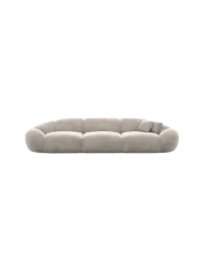 4-Sitzer Design Sofa „Cosmo“ mit Samtbezug Samtbezug Sand BLOOMINGLOFT Collection