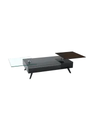 Ausziehbarer, flexibler Design Keramik Couchtisch „Memphis“ Akante Design