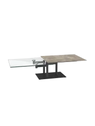 Ausziehbarer, flexibler Design Keramik Couchtisch „Opera“ Akante Design