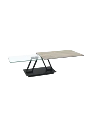 Ausziehbarer, flexibler Design Keramik Couchtisch „Barcelona“ Akante Design