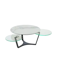 Ausziehbarer, flexibler Design Keramik Couchtisch „Safran“ Akante Design