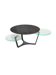 Ausziehbarer, flexibler Design Keramik Couchtisch „Safran“ Akante Design
