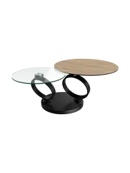 Ausziehbarer, flexibler Design Couchtisch „Eolia Black“ Akante Design