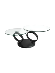 Ausziehbarer, flexibler Design Couchtisch „Eolia Black“ Akante Design