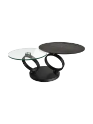Ausziehbarer, flexibler Design Couchtisch „Eolia Black“ Akante Design