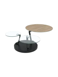 Ausziehbarer, flexibler Design Keramik Couchtisch „Boussole“ Akante Design