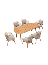 Premium Outdoor Dining Set „Vasca“ 6+1 Higold