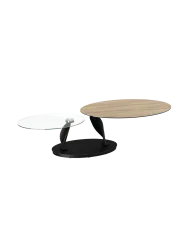 Ausziehbarer, flexibler Design Keramik Couchtisch „Rosa“ Akante Design
