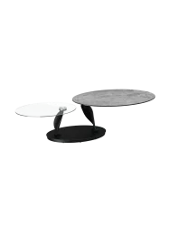 Ausziehbarer, flexibler Design Keramik Couchtisch „Rosa“ Akante Design