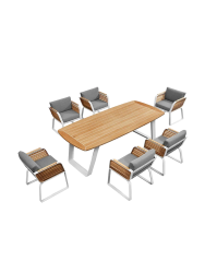 Premium Outdoor Dining-Set „Wing“ 6+1 Higold
