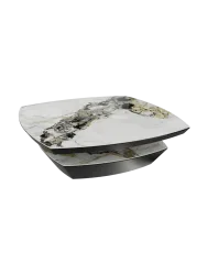 Grosser Design Couchtisch „Dolmen“ 120 x 120 cm Akante Design