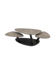 Ausziehbarer, flexibler Design Keramik Couchtisch „Camelias“ Akante Design