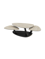 Ausziehbarer, flexibler Design Keramik Couchtisch „Camelias“ Akante Design
