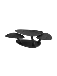 Ausziehbarer, flexibler Design Keramik Couchtisch „Camelias“ Akante Design