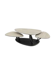 Ausziehbarer, flexibler Design Keramik Couchtisch „Magnolias“ Akante Design