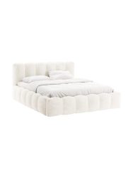 Design Polsterbett „Cameron“ mit Ablagefach, Chenille Beige hell CXL by Christian Lacroix