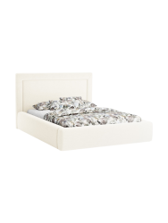 Design Polsterbett „Valerie“ mit Ablagefach, Strukturstoff Ivory CXL by Christian Lacroix