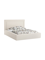 Design Polsterbett „Valerie“ mit Ablagefach, Strukturstoff Beige hell CXL by Christian Lacroix
