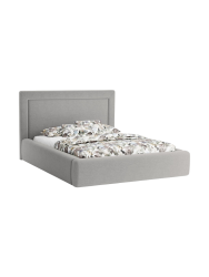 Design Polsterbett „Valerie“ mit Ablagefach, Strukturstoff Grau CXL by Christian Lacroix