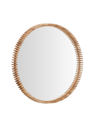 Design Wandspiegel „Polko“ mit Rahmen aus massivem Teakholz Kave Home